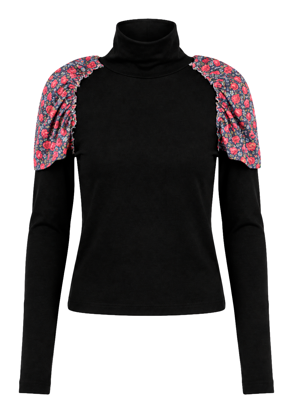 ROWAN RUCHED SLEEVES TOP