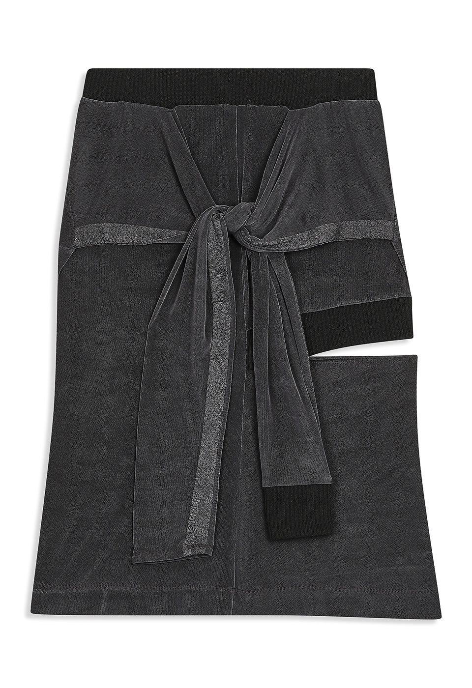 PANEL CUTOUT SKIRT - CHARCOAL