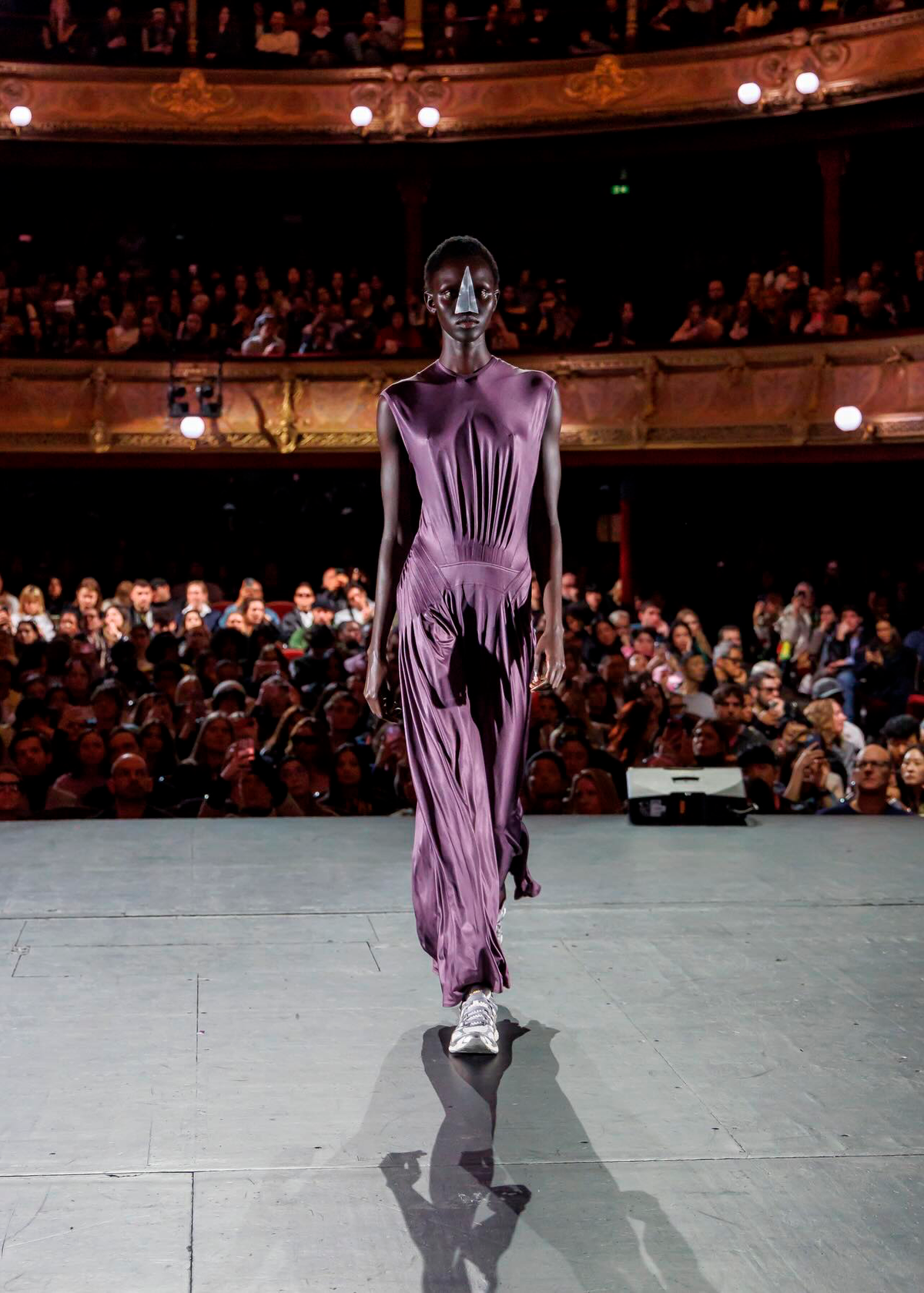 MARION PLEATED LONG DRESS