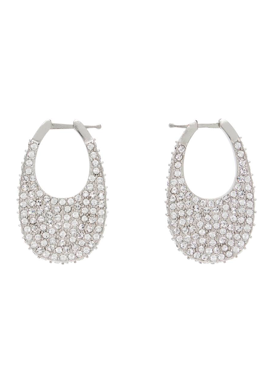 Small Swipe Earrings Crystal-Embellished