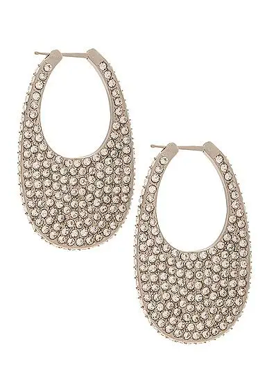 Large Swipe Earrings Crystal-Embellished