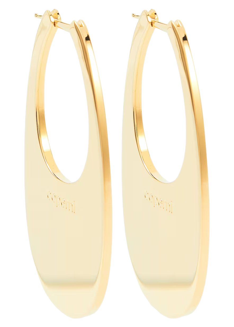 Large Swipe Earrings Gold