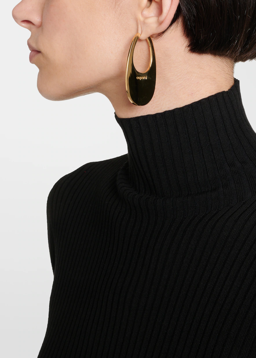 Large Swipe Earrings Gold