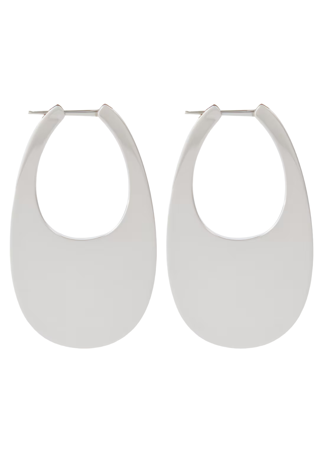 Large Swipe Earrings Silver