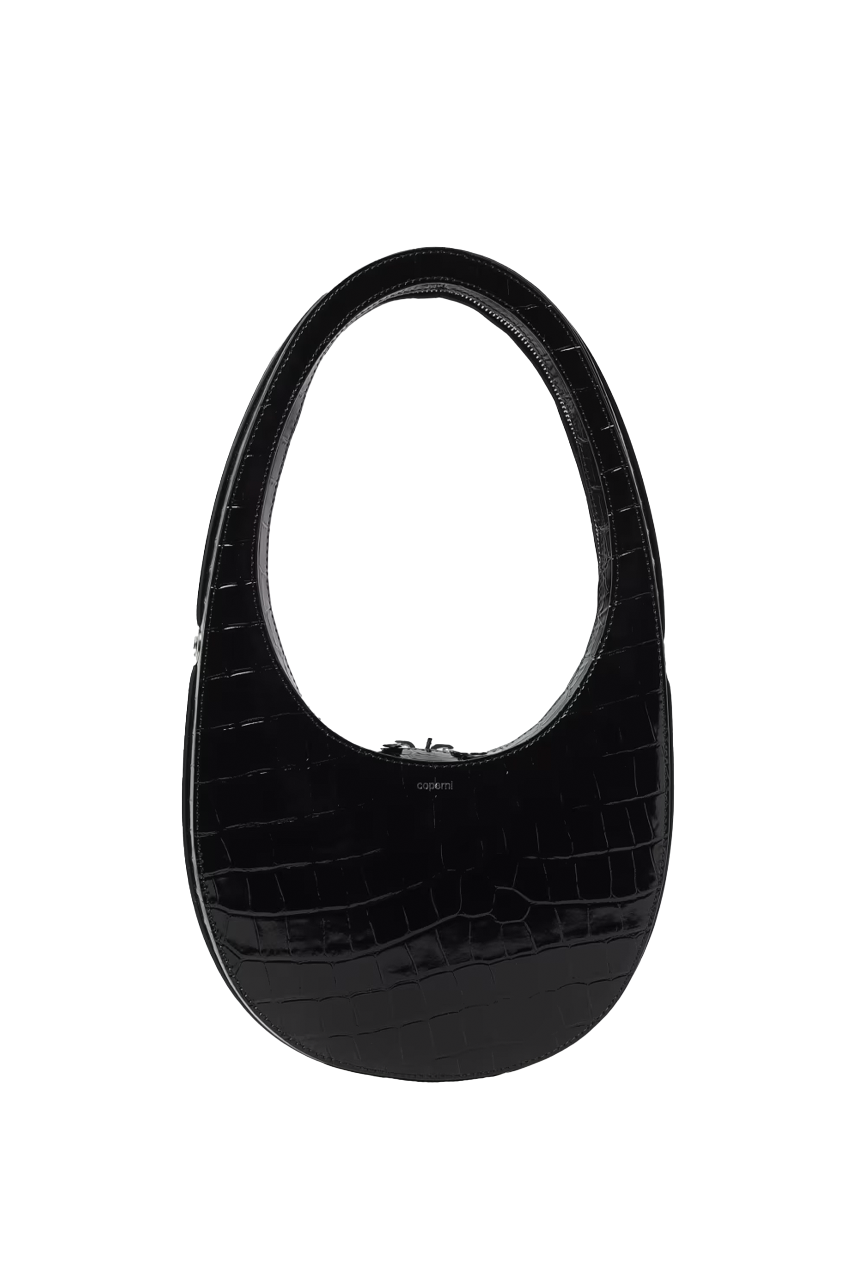 Black Croco Swipe Bag