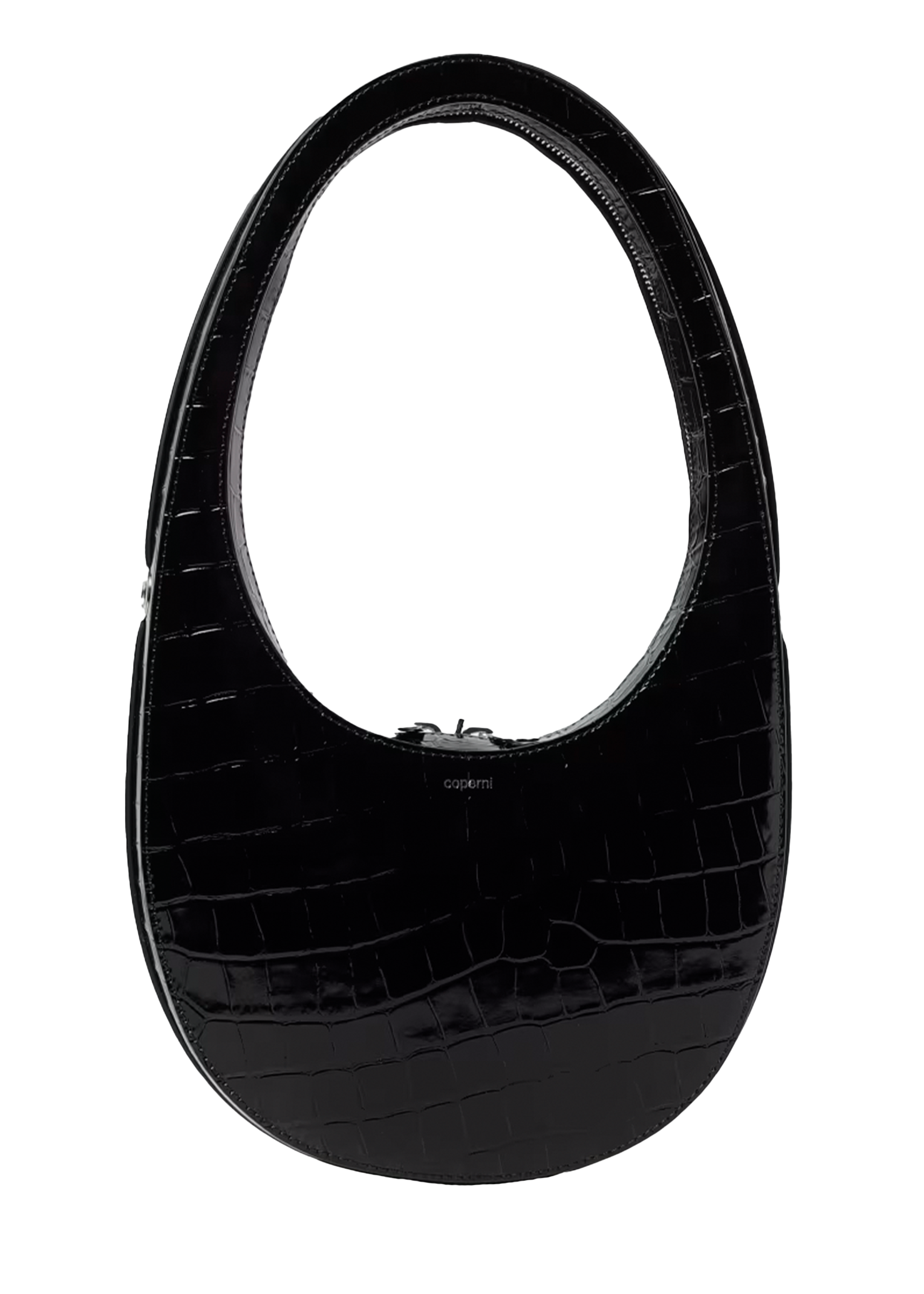 Black Croco Swipe Bag