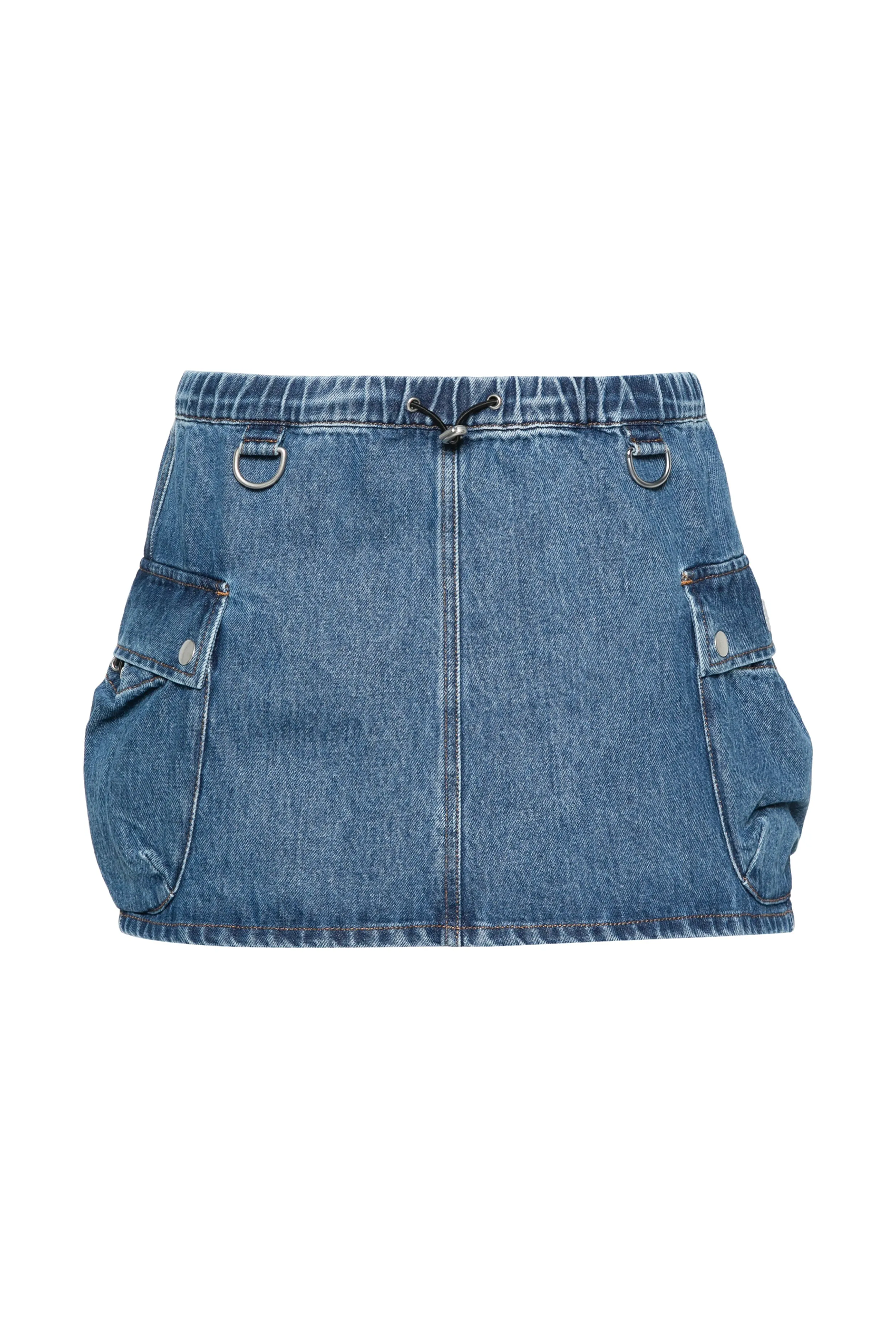 Denim Cargo Skirt