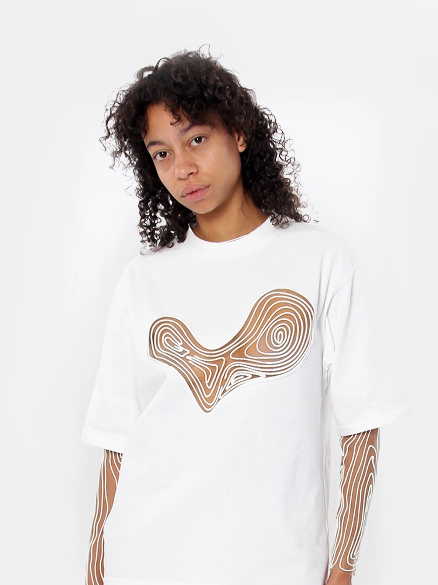 WHITE HEART T-SHIRT