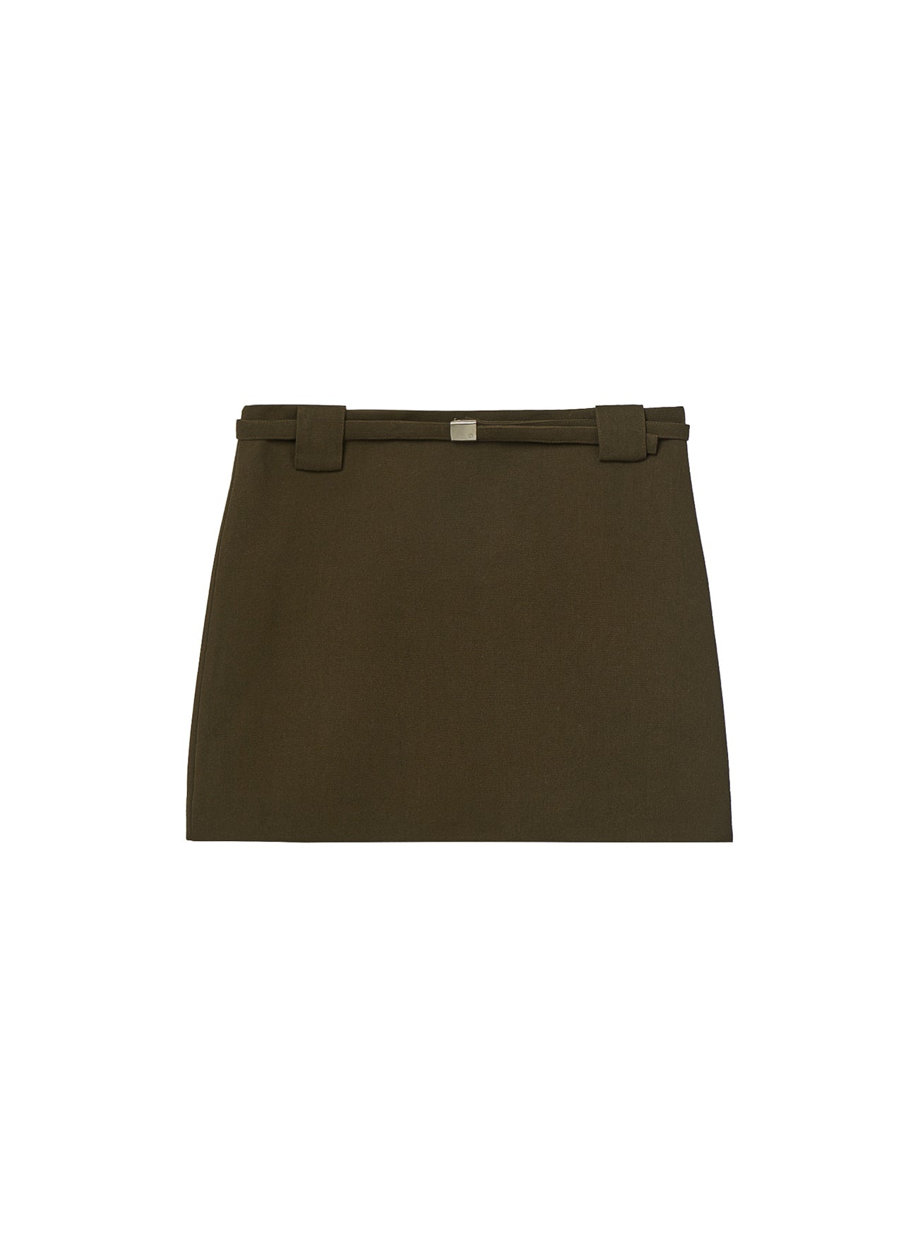 BELTED MINI SKIRT KHAKI