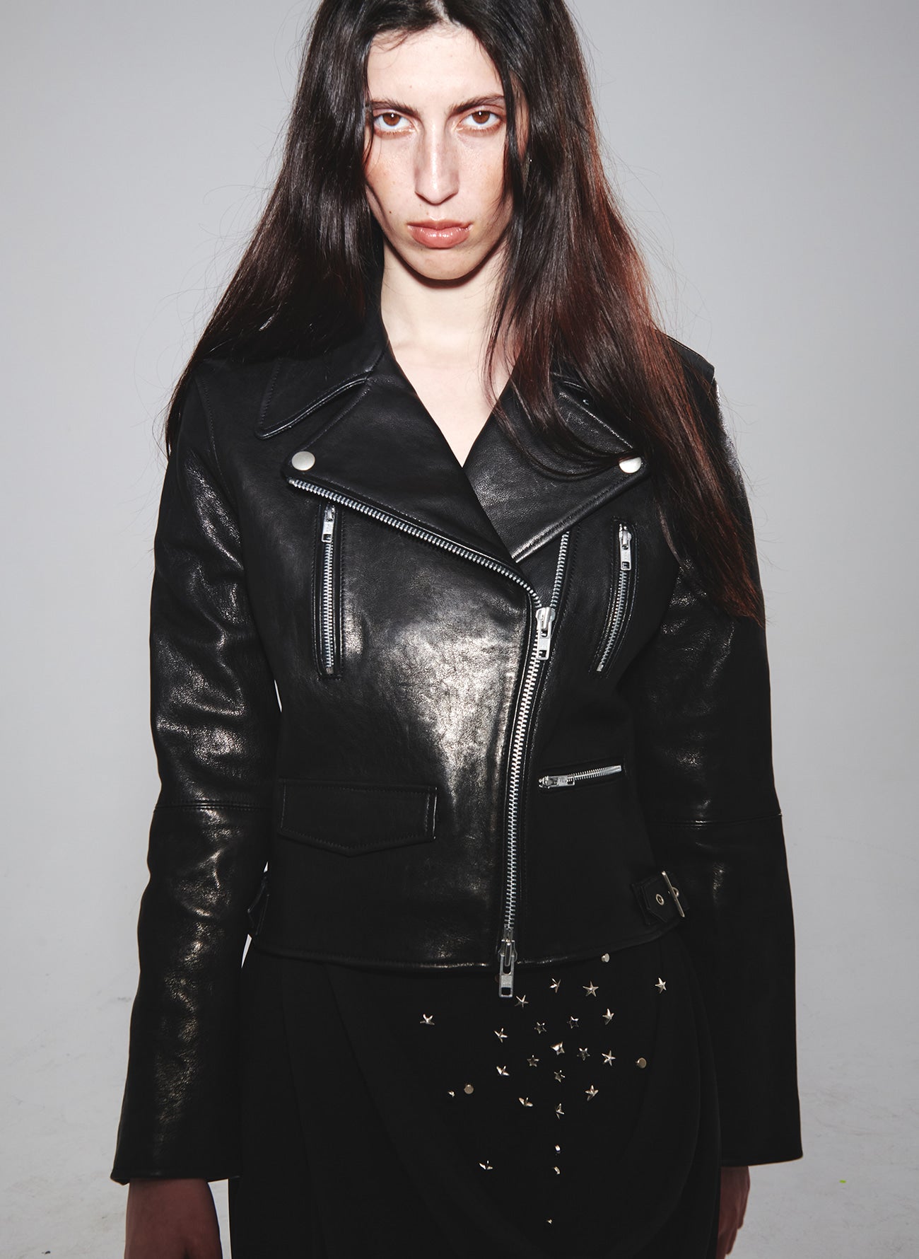 ZIPPED BIKER JACKET
