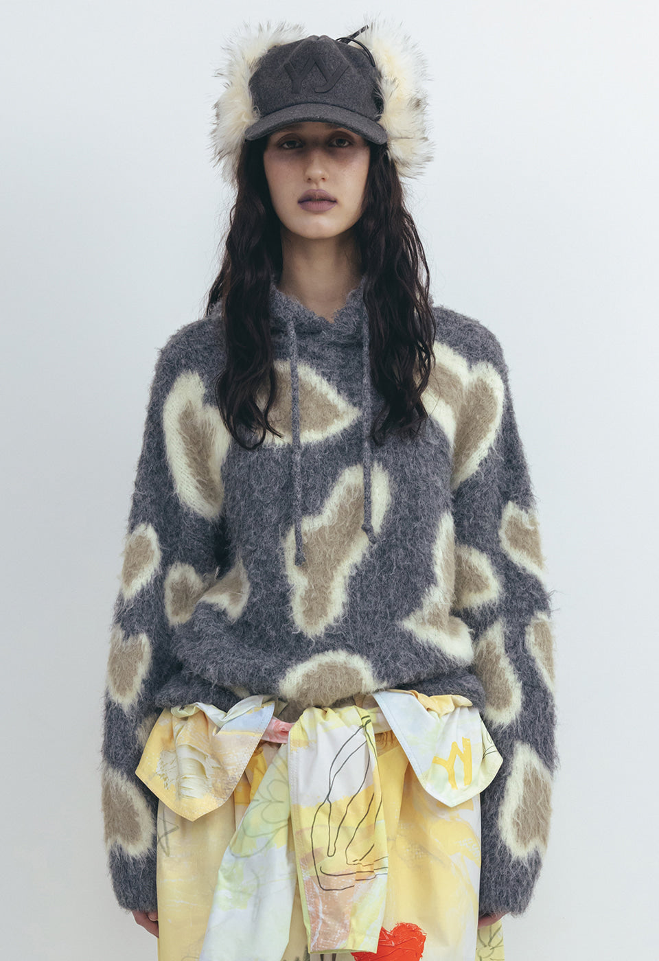 Knitted Leopard in Love Hoodie