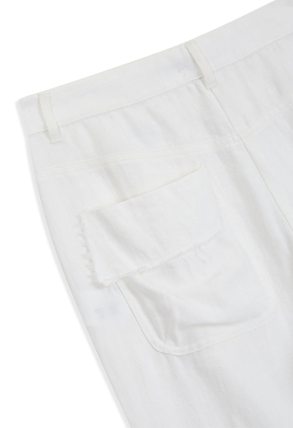 LINEN PANELLED RAW-CUT PANTS