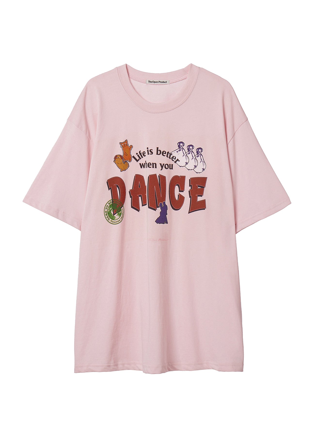 DANCE CARTOON T-SHIRT PINK