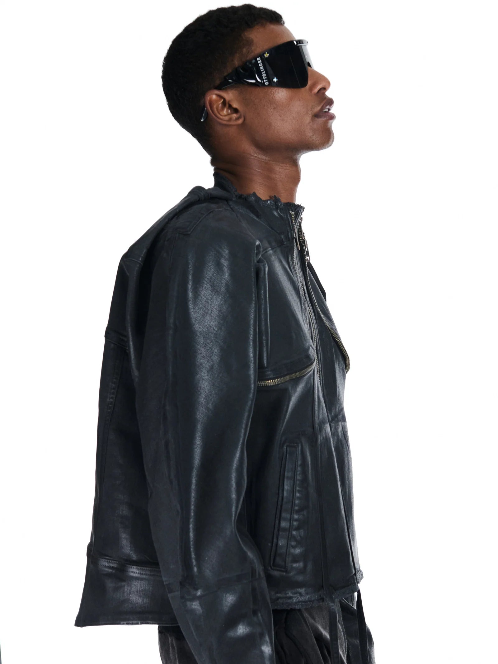 Glazed Denim Zip Jacket