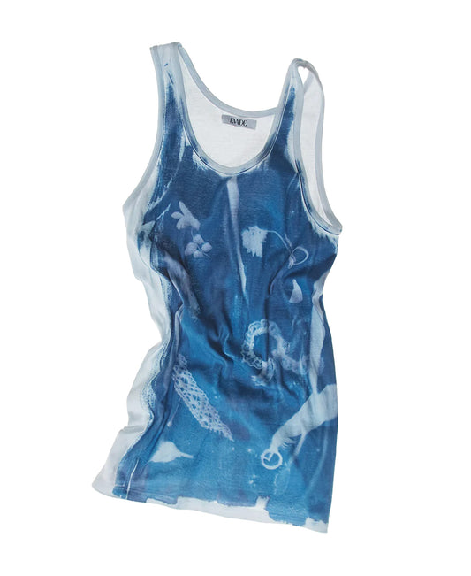 004-S-06 CYANOTYPE TANK TOP