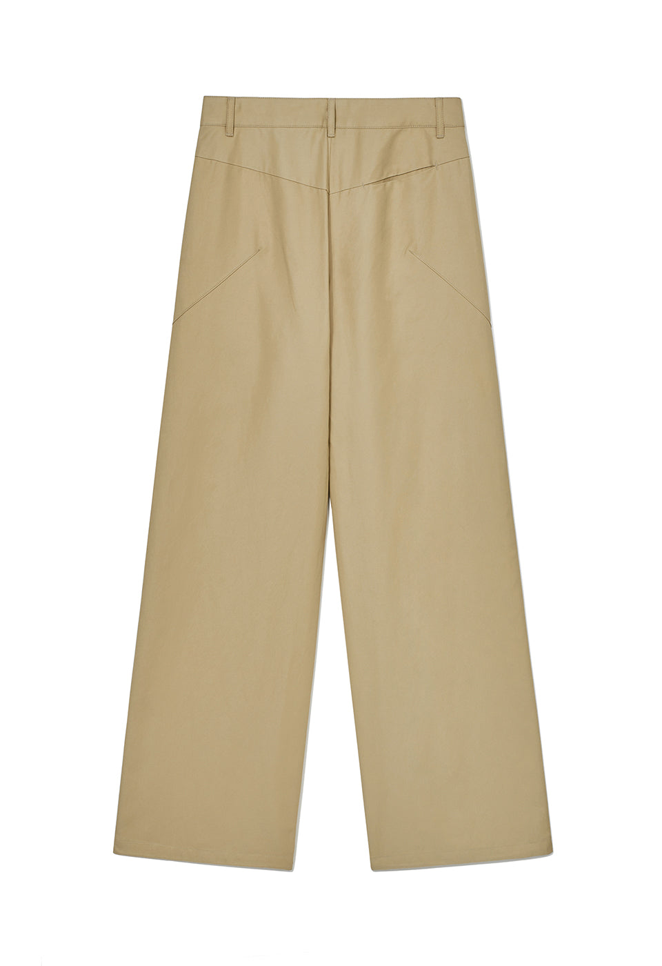 Beige Wide Leg Pants