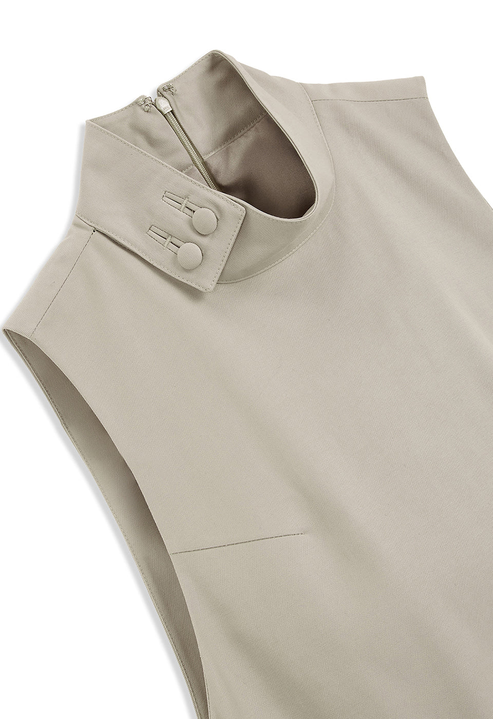 Woven Cargo Pocket Mini Dress Beige