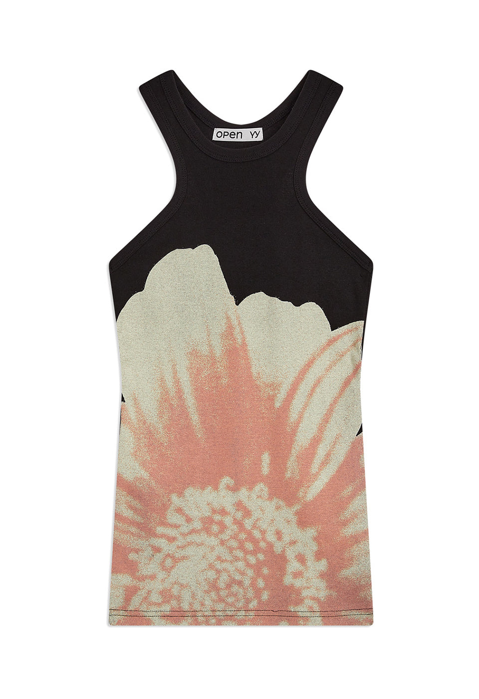FLOWER RACER TANK BLACK