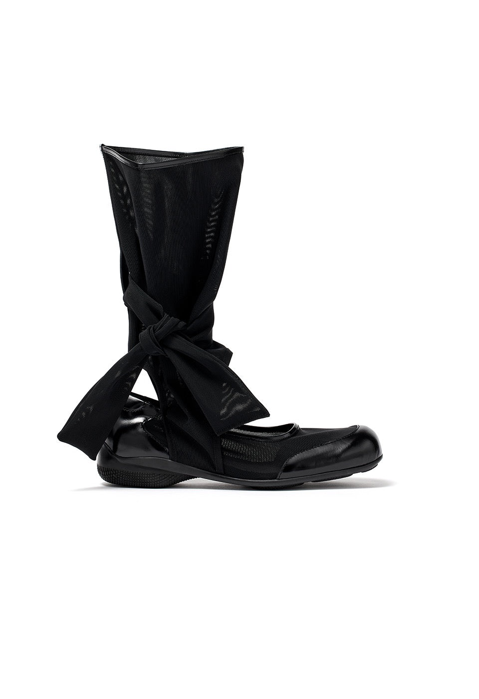MESH RIBBON CUT-OUT BOOTS