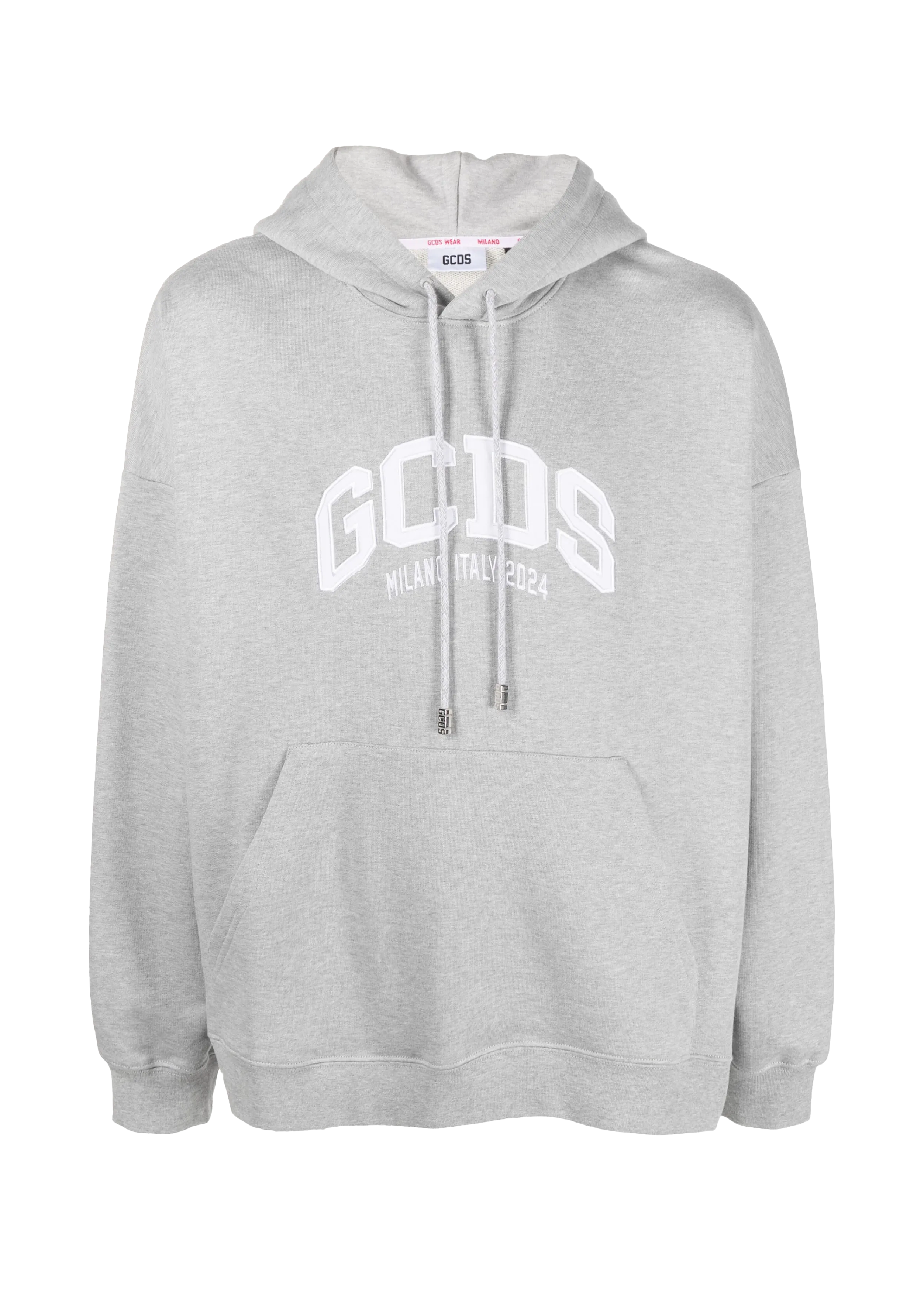 GCDS NEW LOOSE HOODIE GREY