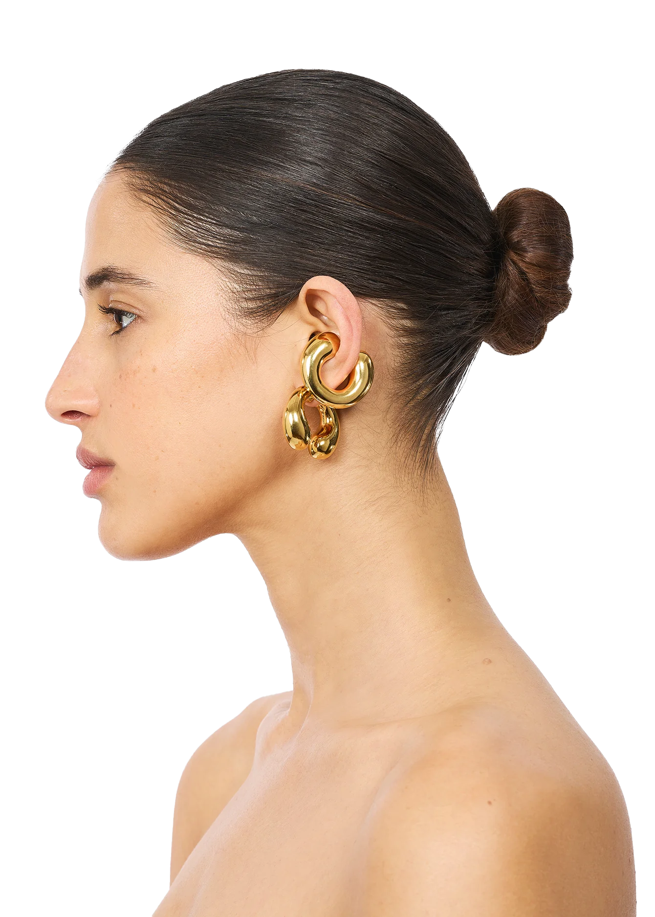 GOLD PISTIL EAR SET