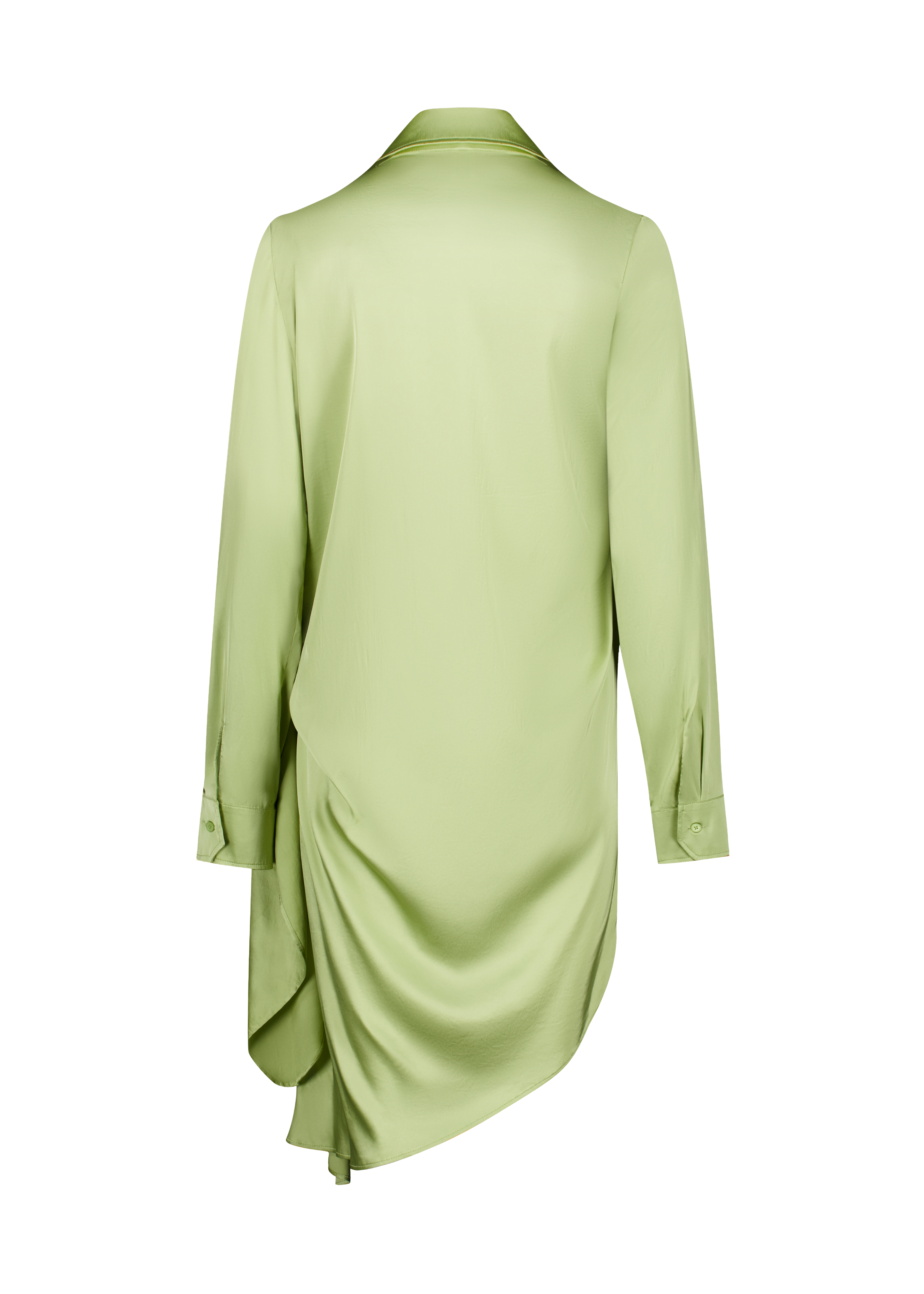 Green Vaillant Studio draped dress for modern wedding guest dressing