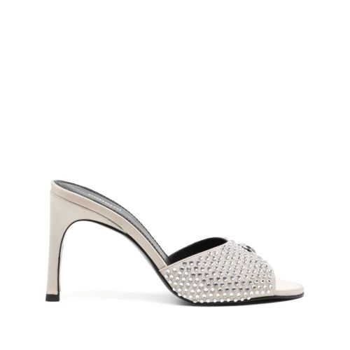Crystal-Embellished Logo Mule
