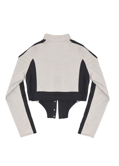 PLUG REVERSIBLE LIGHT JACKET — CHARCOAL/CREAM