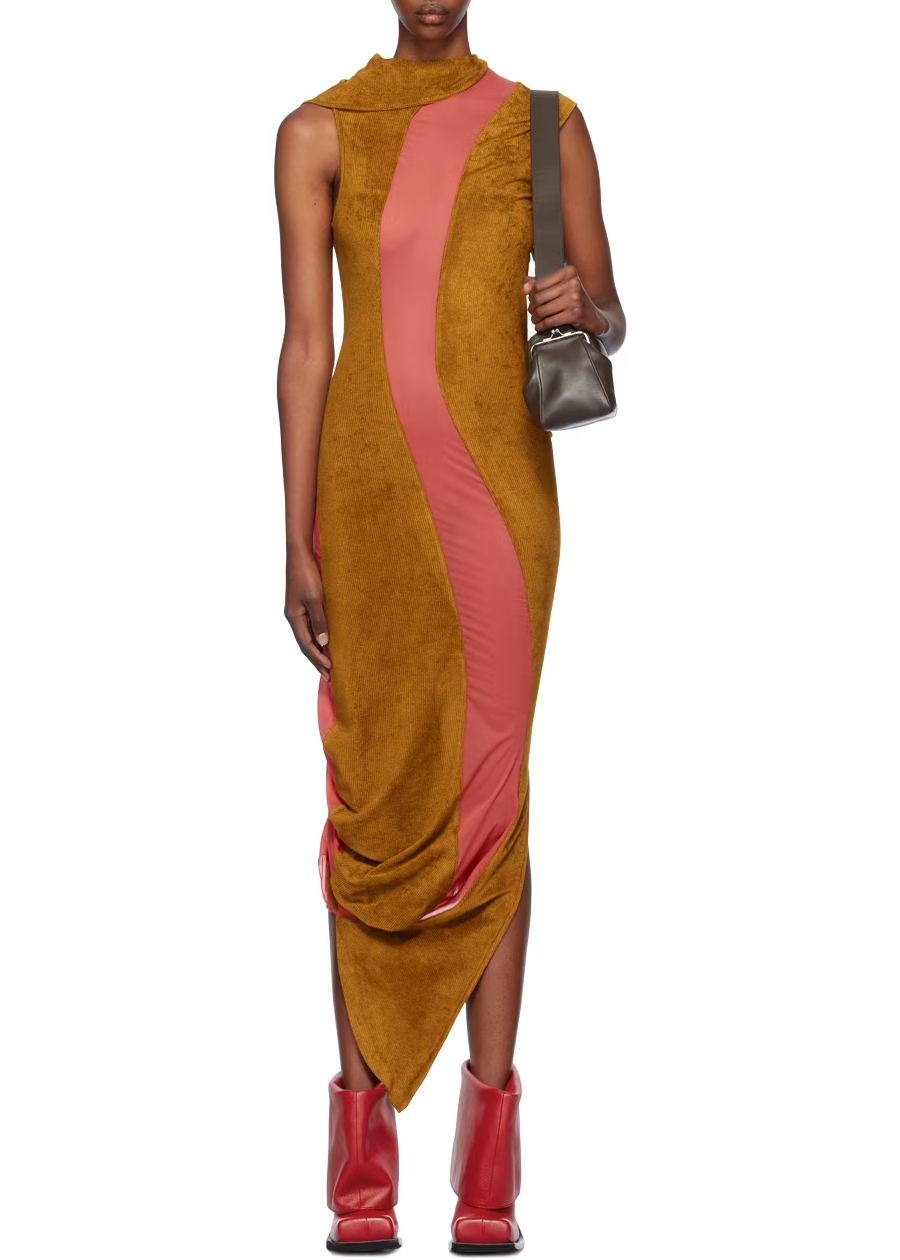 Tan & Pink Pendle Maxi Dress