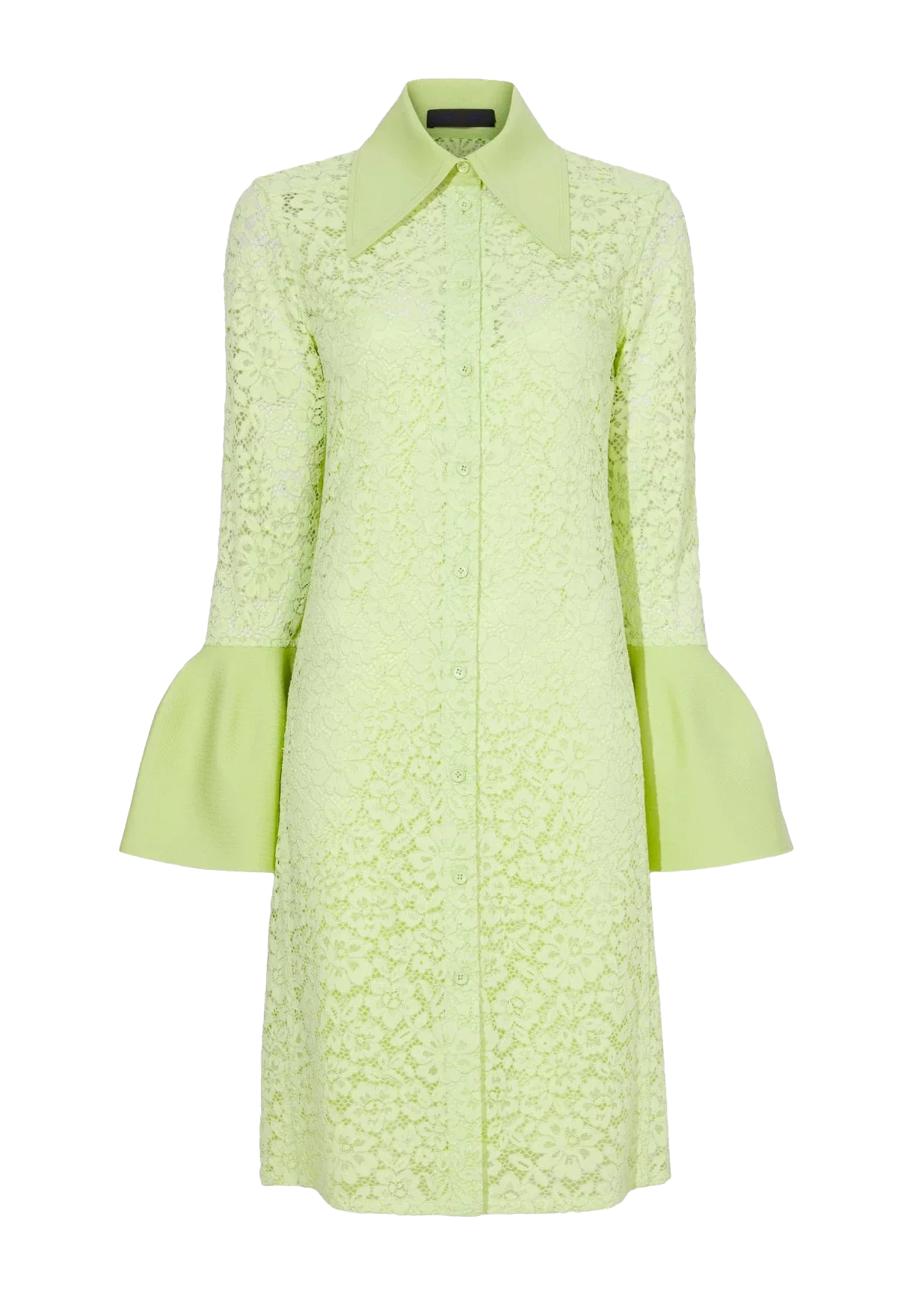 STRETCH LACE SHIRT DRESS