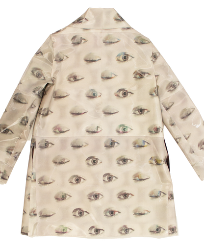 BEIGE BLINKING EYE MINI COAT