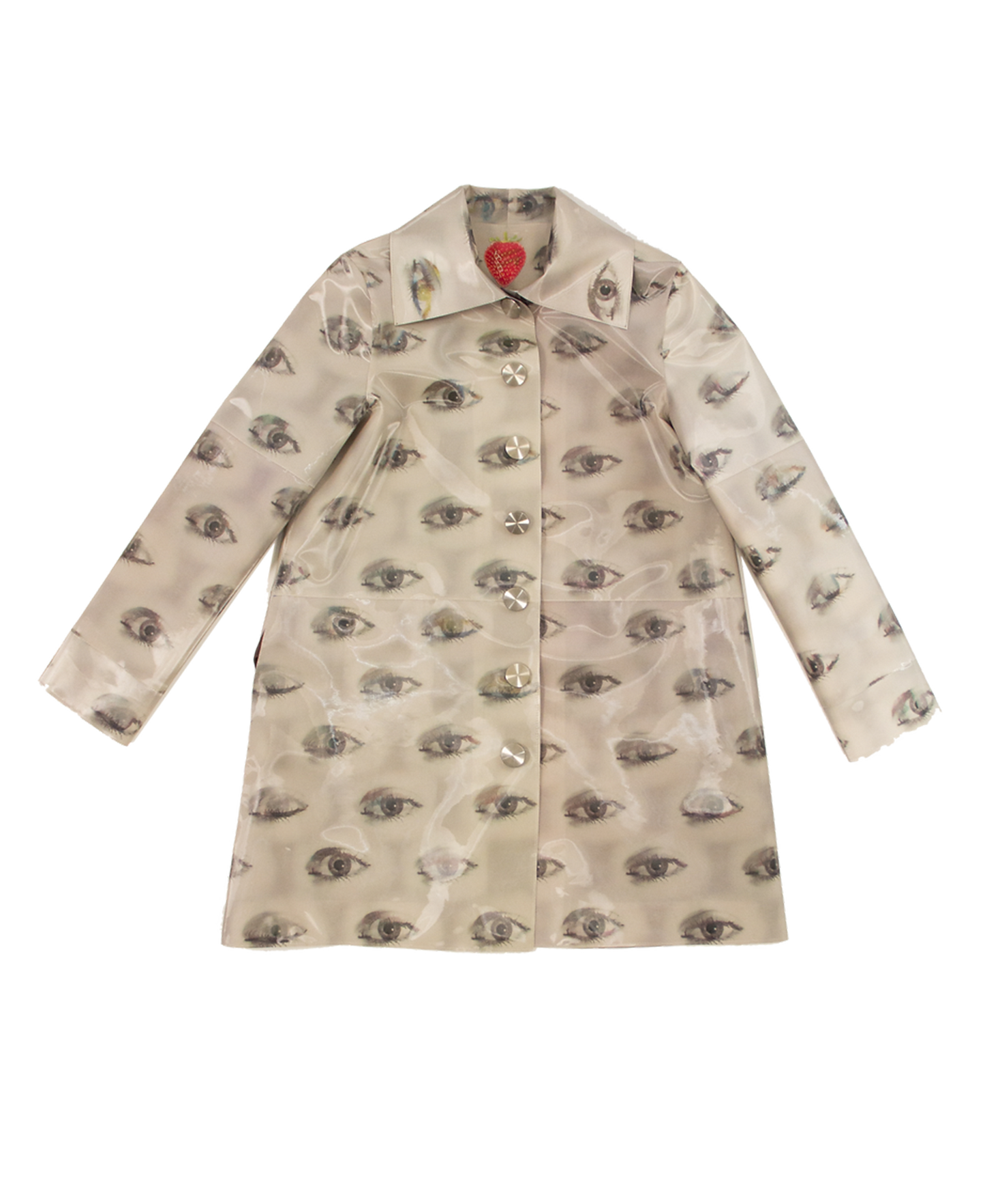 BEIGE BLINKING EYE MINI COAT