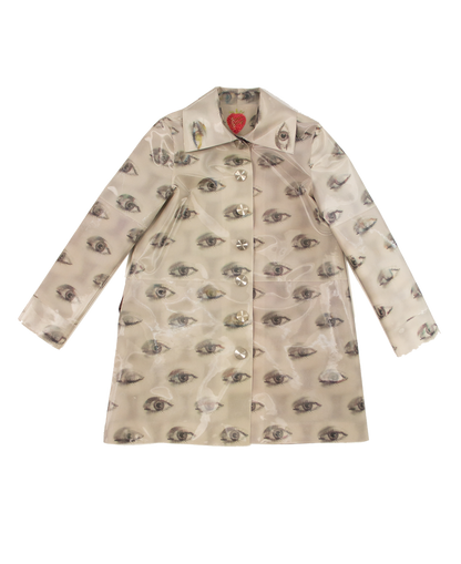 BEIGE BLINKING EYE MINI COAT