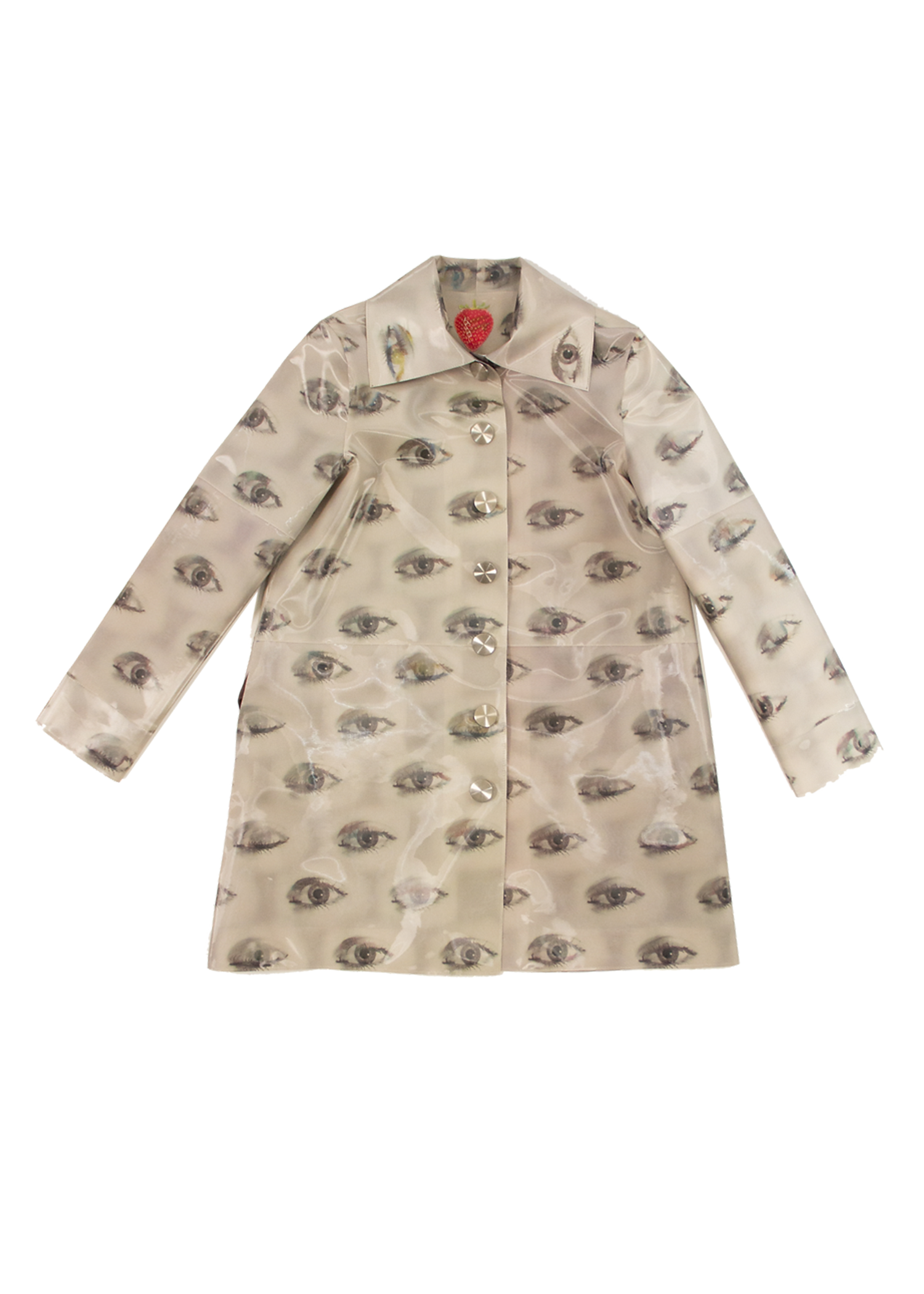 Beige Blinking Eye Coat