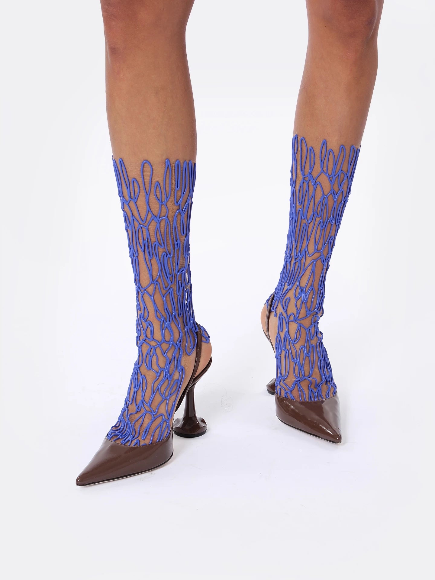 SOCKS - LILAC ON BEIGE