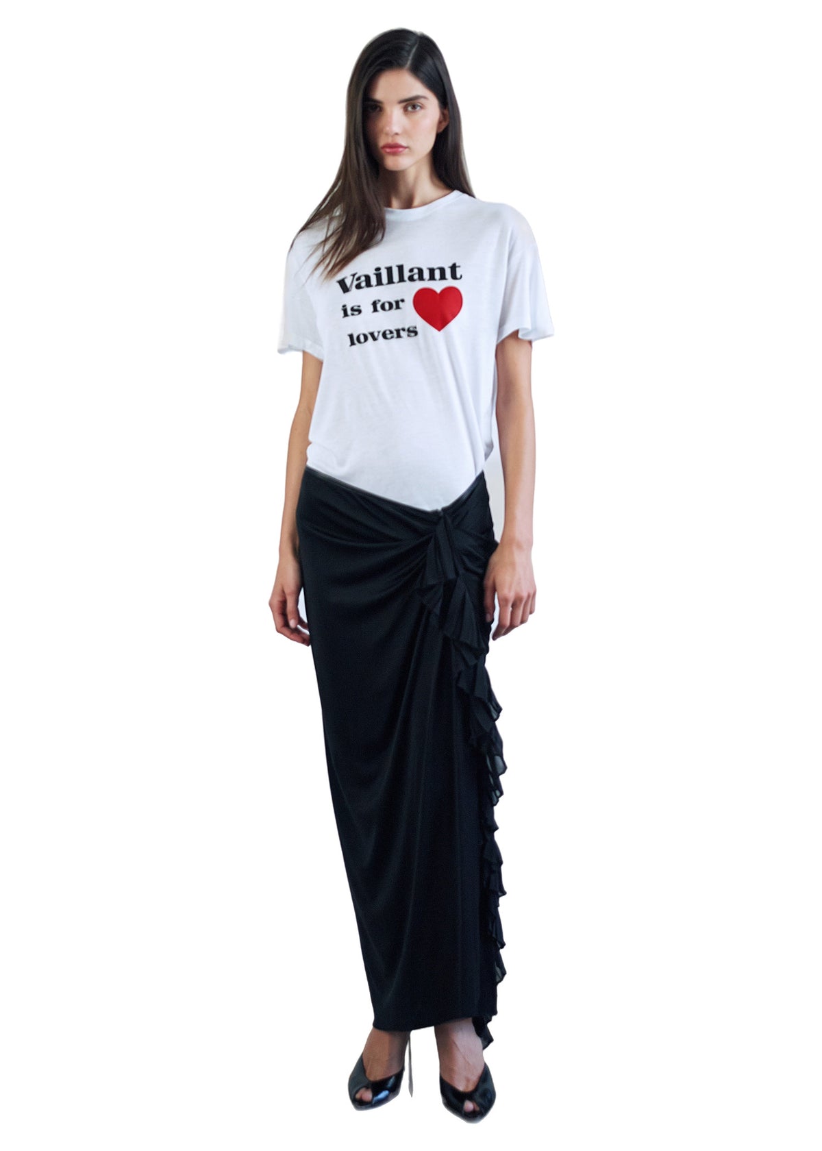 MIDI DRAPED SKIRT