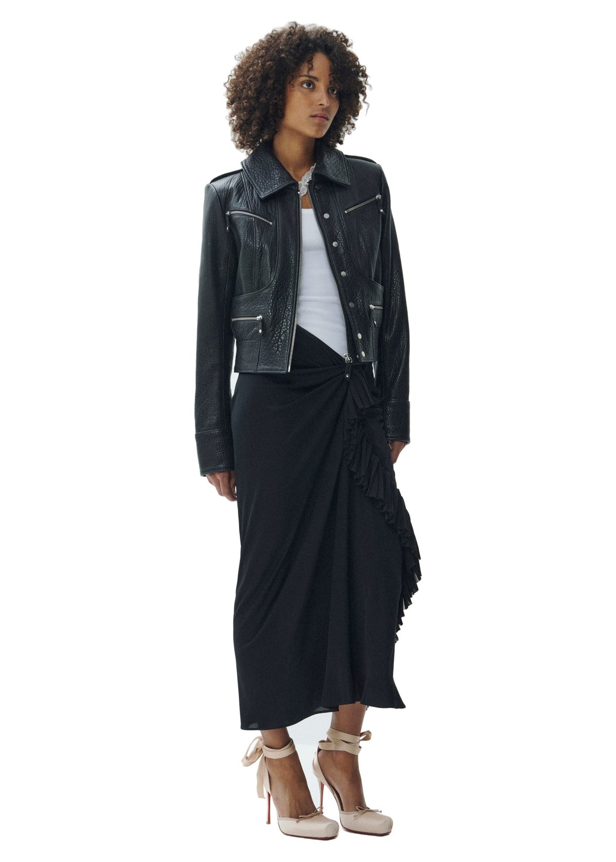 MIDI DRAPED SKIRT