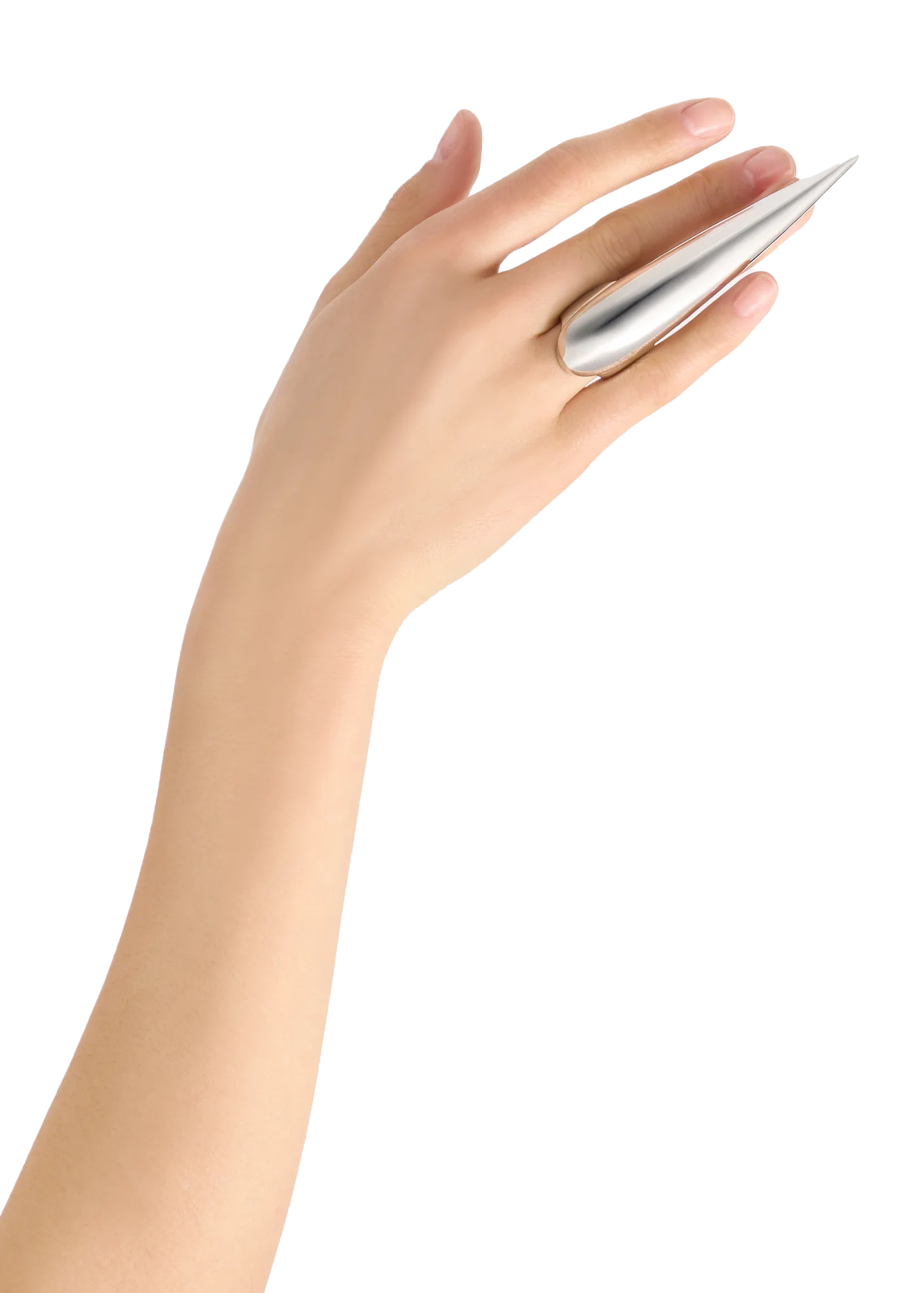 SILVER NAIL RING