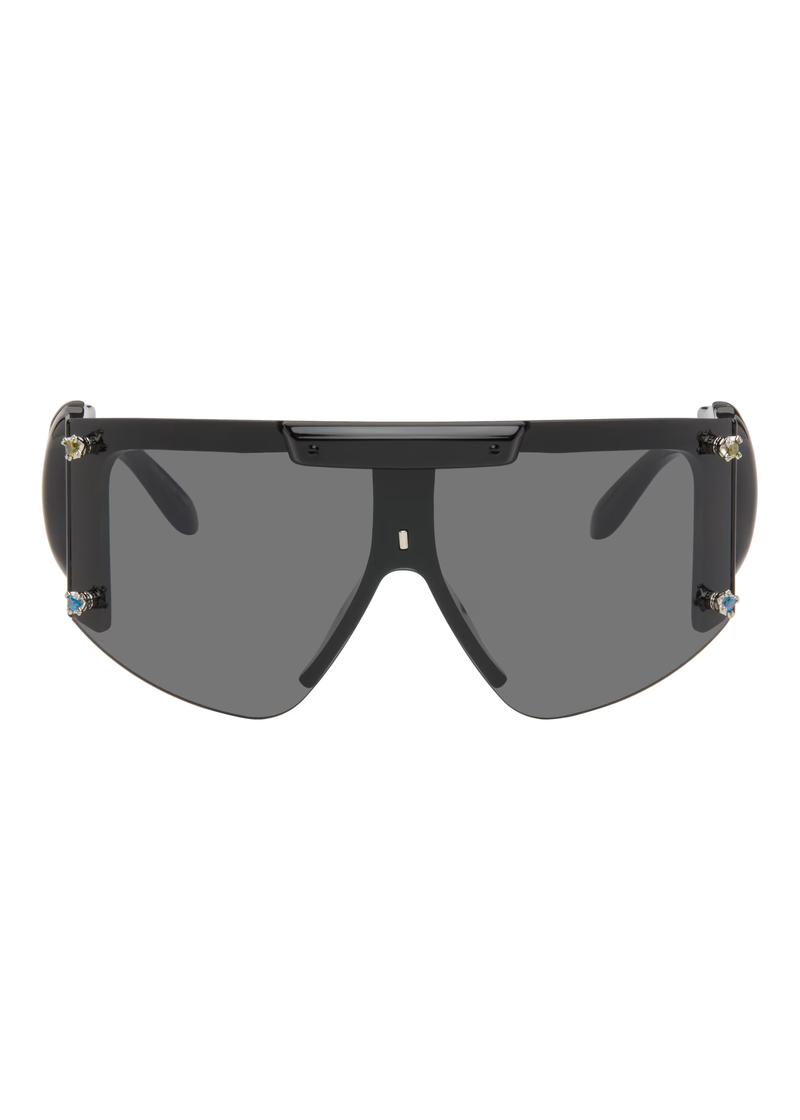 Ottolinger oversized shield sunglasses with crystal studs