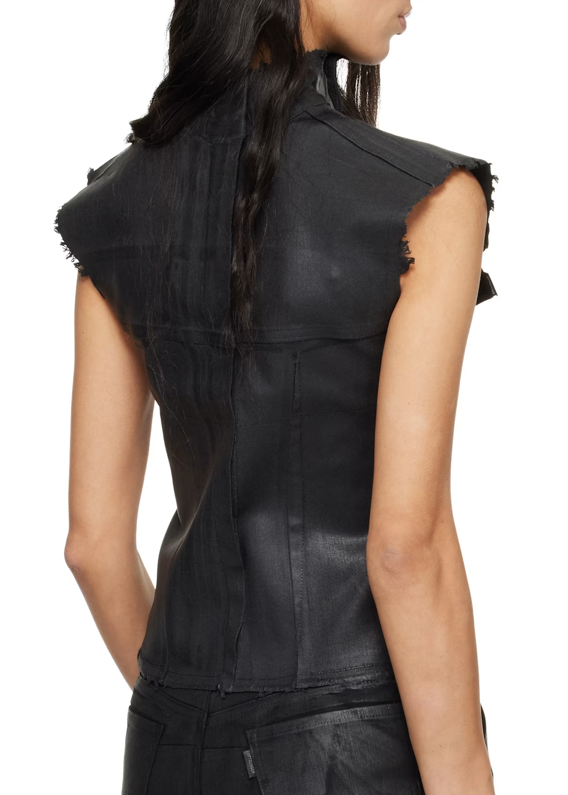 Glazed Denim Zip Top