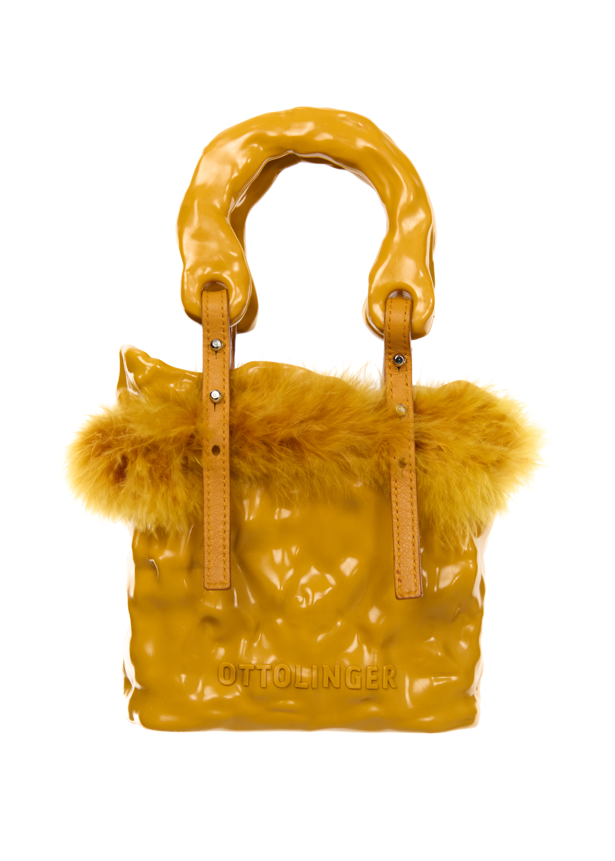 SIGNATURE FLUFF CERAMIC BAG - MUSTARD