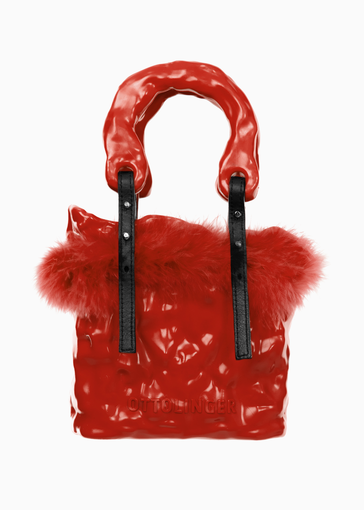 SIGNATURE FLUFF CERAMIC BAG - RED