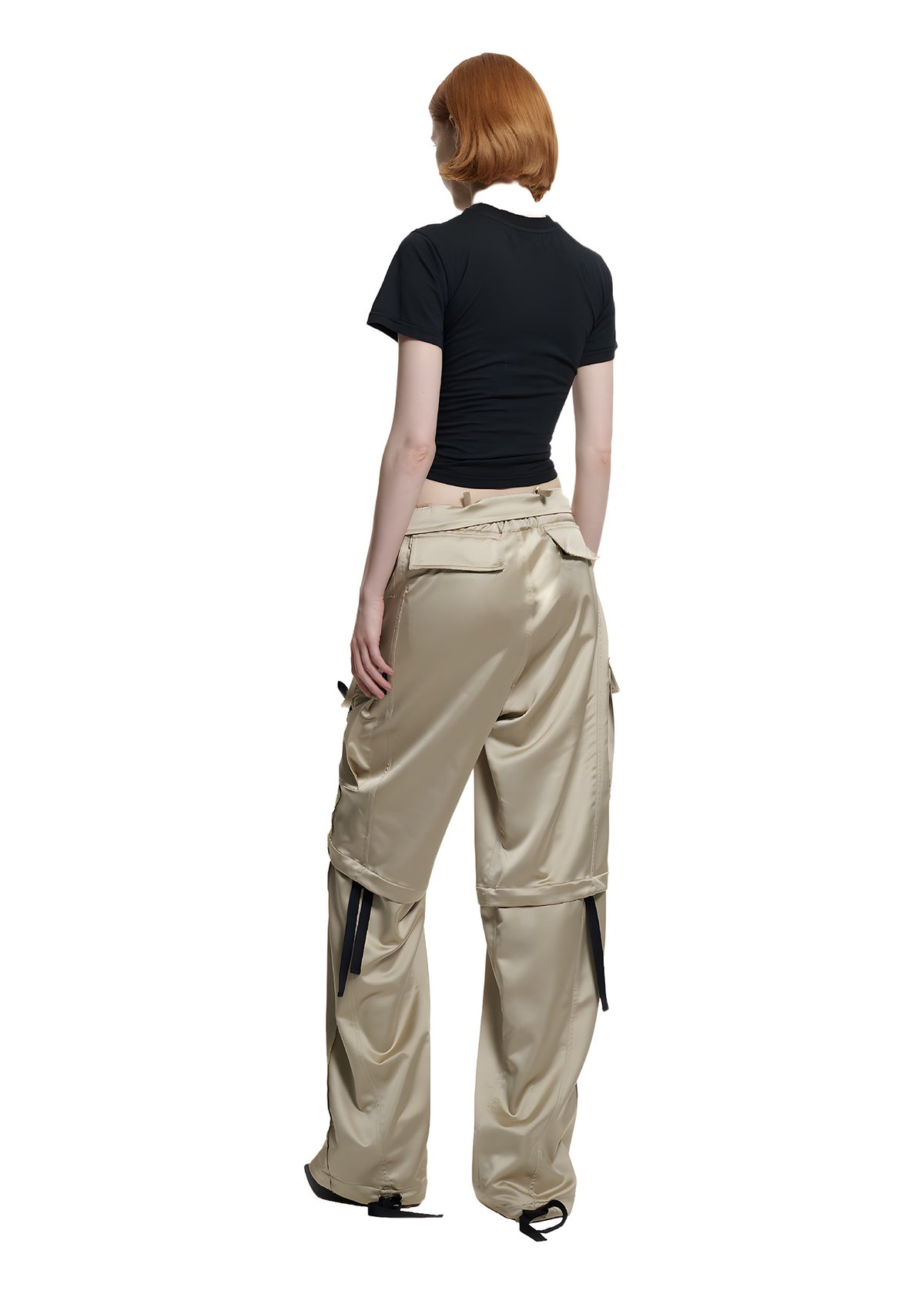 SATIN CARGOS - BEIGE