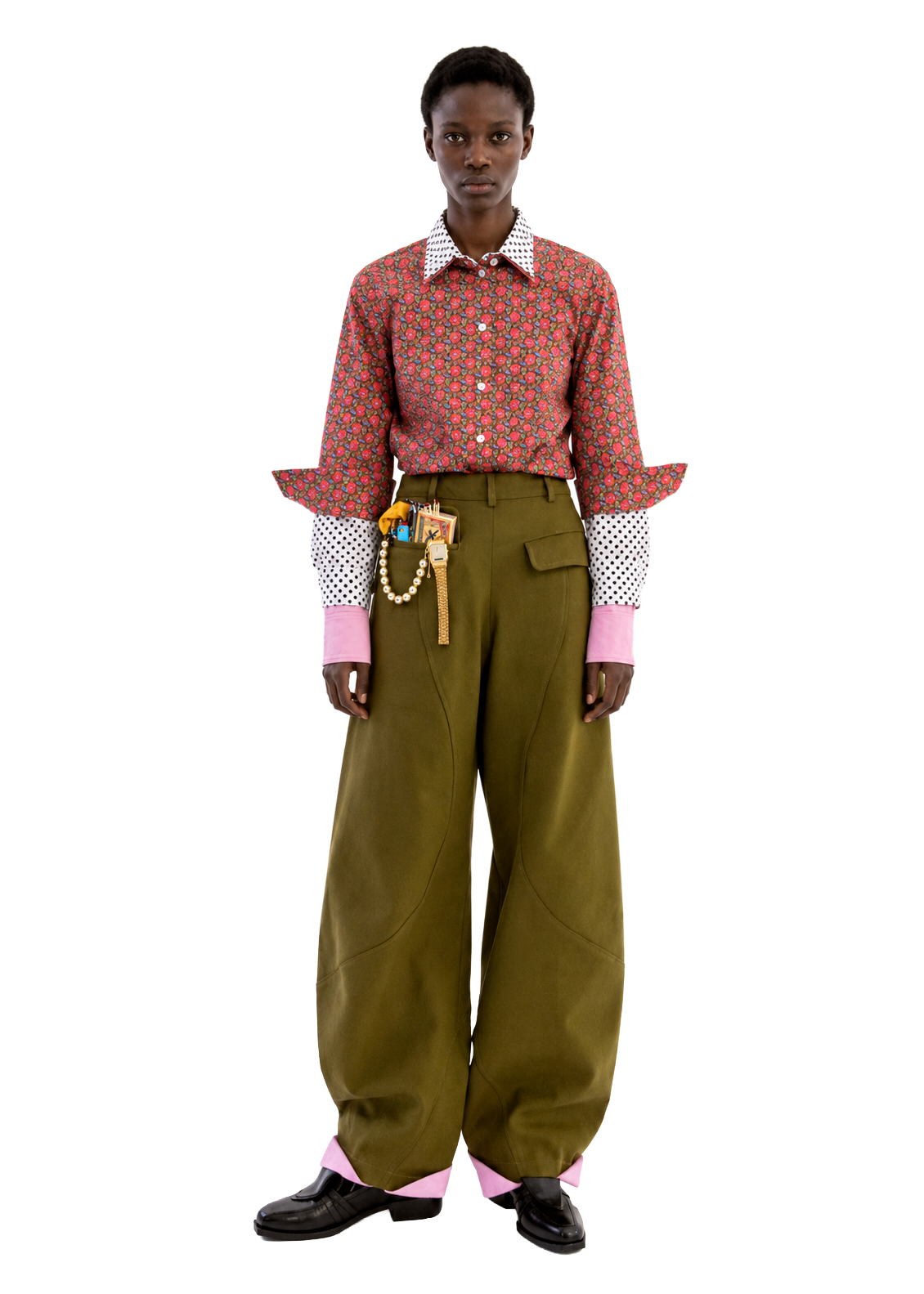 TONIR SIGNATURE BALLOON PANTS WITH COLLARS
