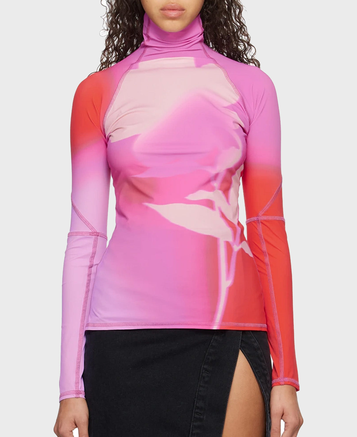 PINK PEONY TURTLENECK