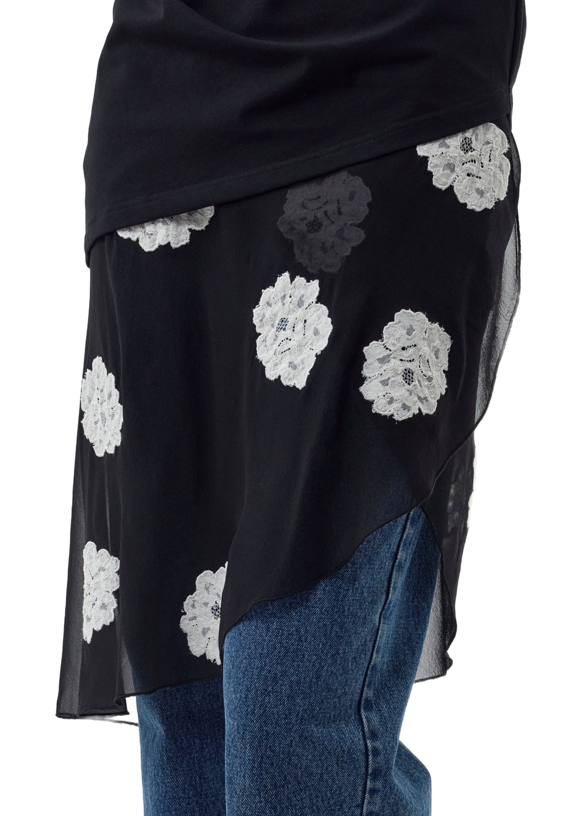 Polka Skirt - Black