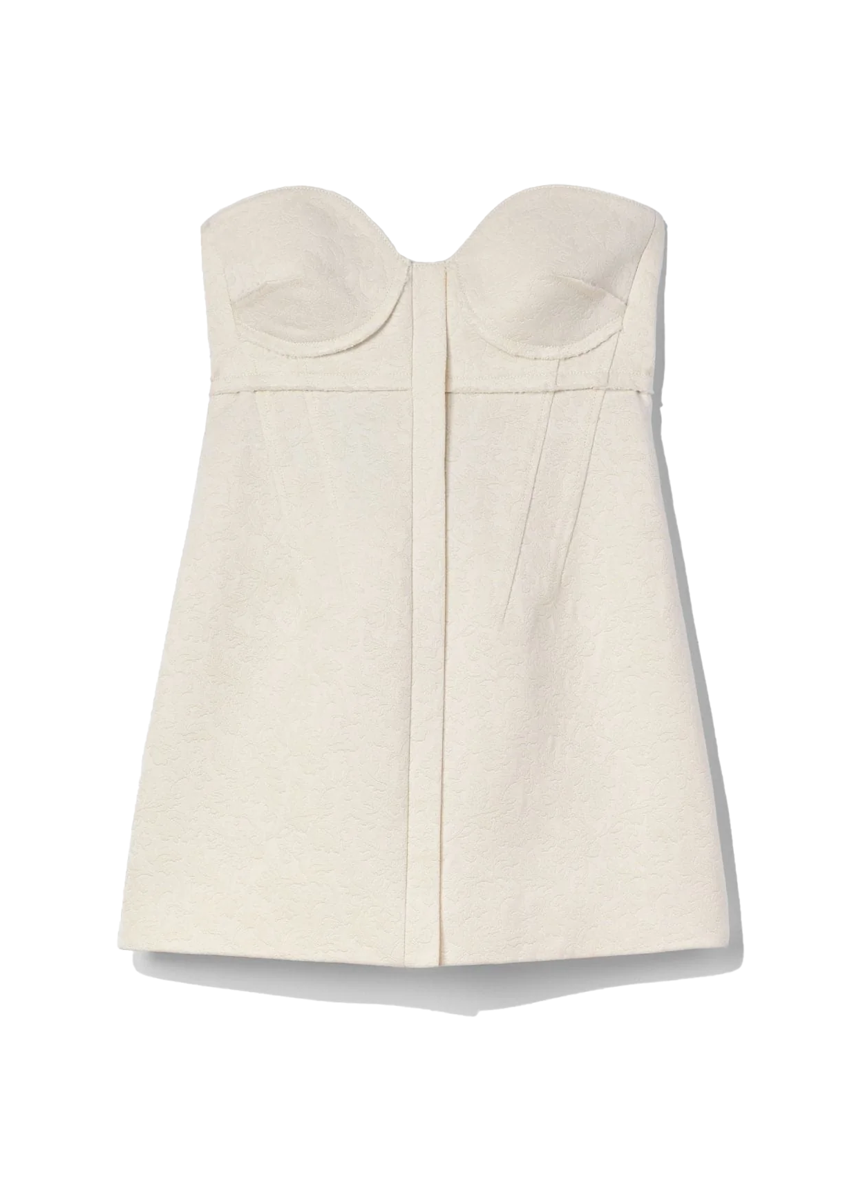COTTON WOOL JACQUARD OFF WHITE BUSTIER