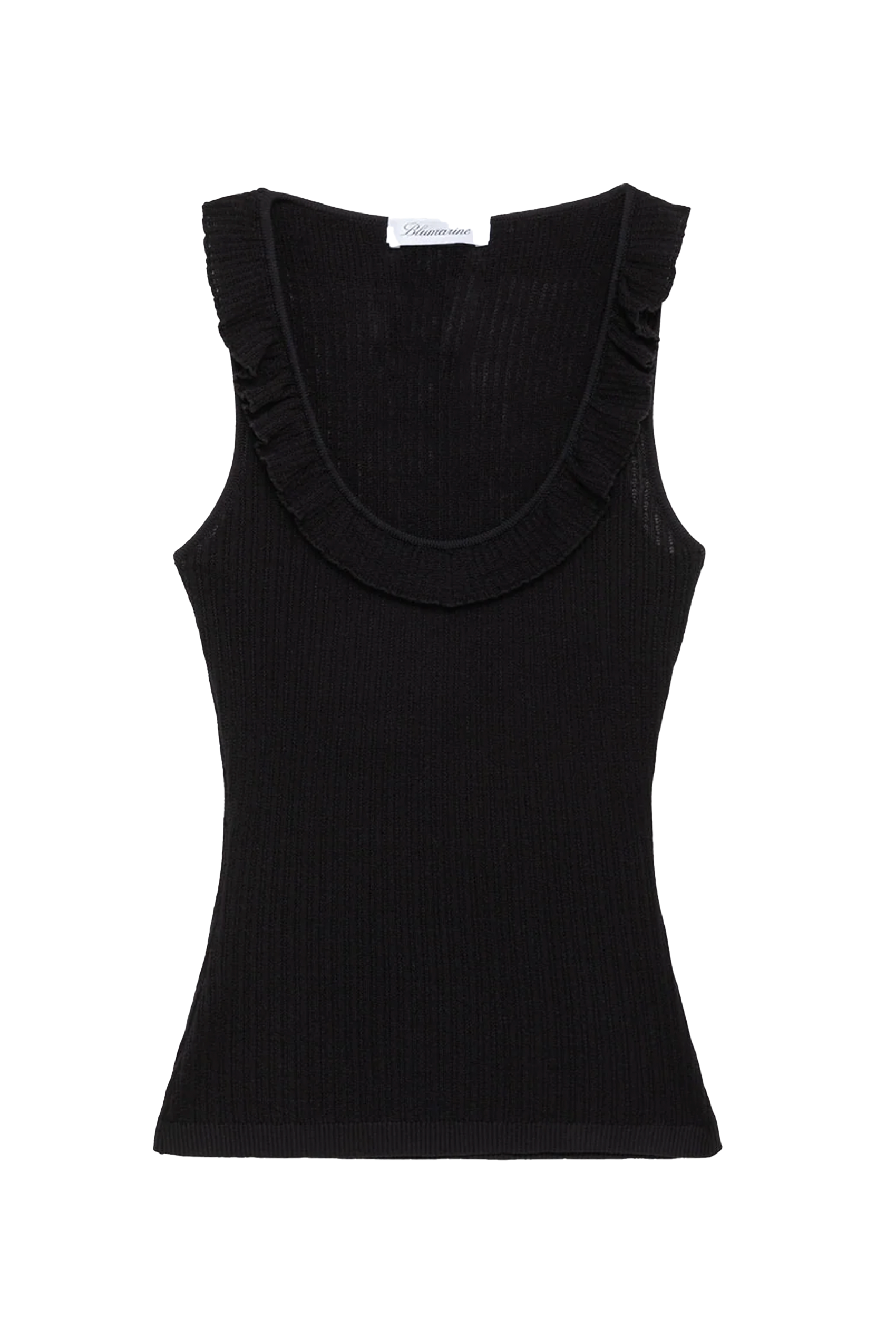 KNITTED TOP WITH RUFFLES