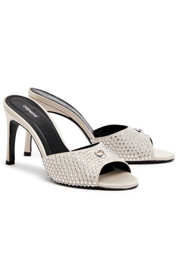Crystal-Embellished Logo Mule