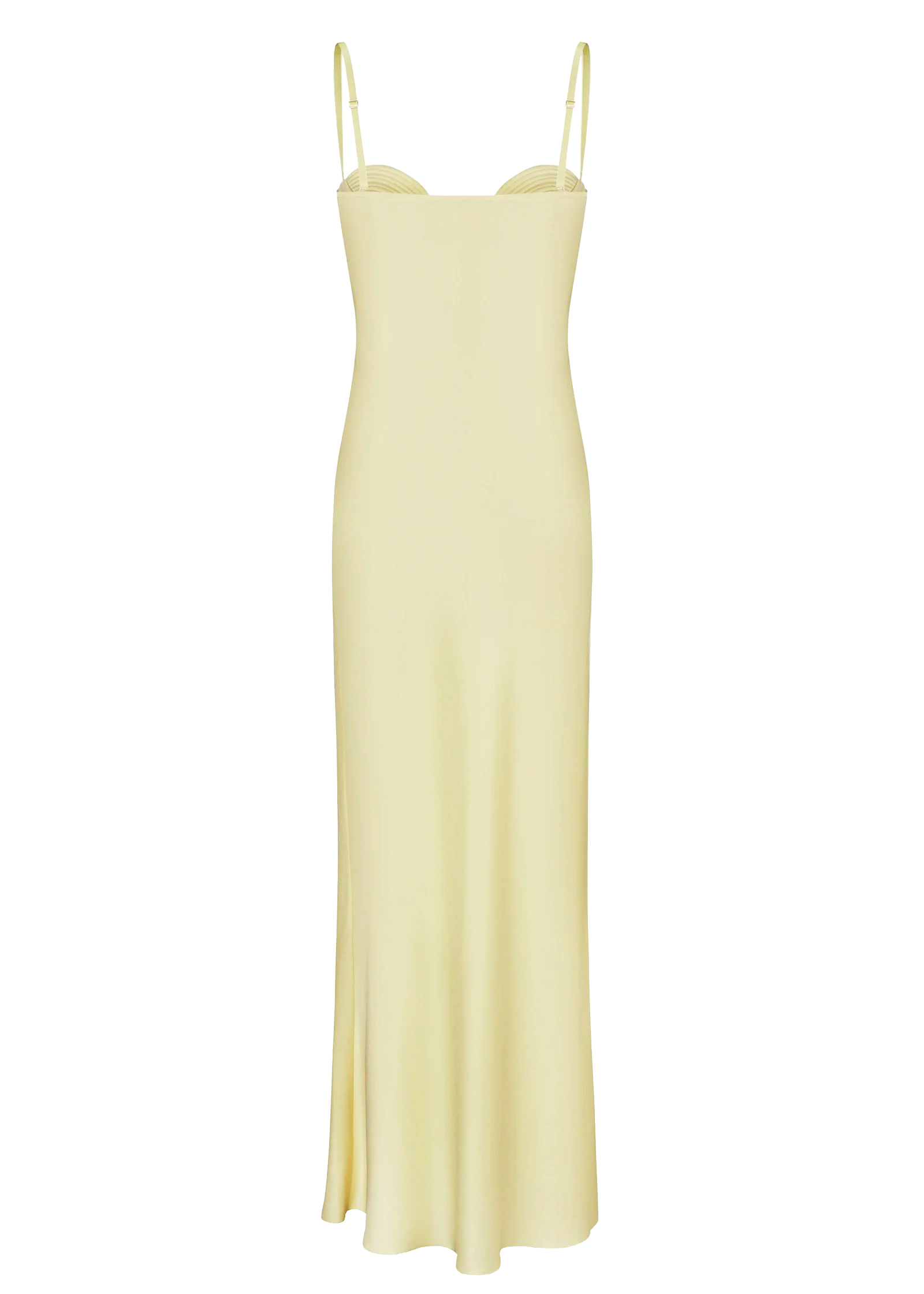 Pale yellow Anna October slip dress for daytime wedding guest dressing